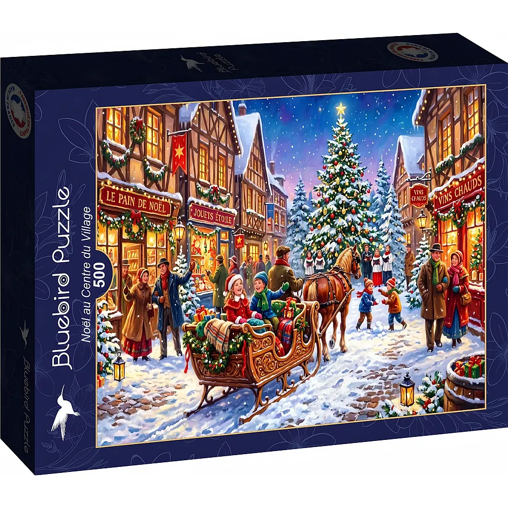 Bluebird Puzzle Weihnachten im Dorfzentrum - 500 Teile