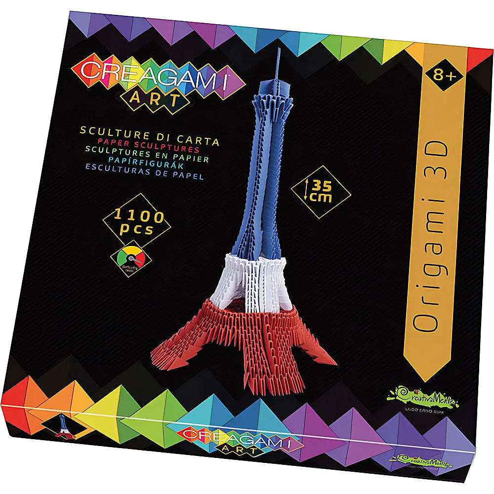 Creagami Origami 3D Eiffelturm Fahne Frankreich 1100Teile