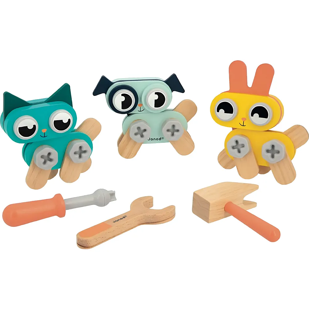 meinspielzeug - Janod Brico'Kids Zubeh�rset Tiere | Technische Baus�tze
