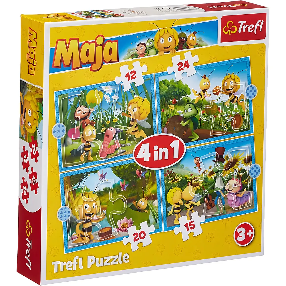 Trefl Puzzle 4in1 Biene Maja - 12 Teile