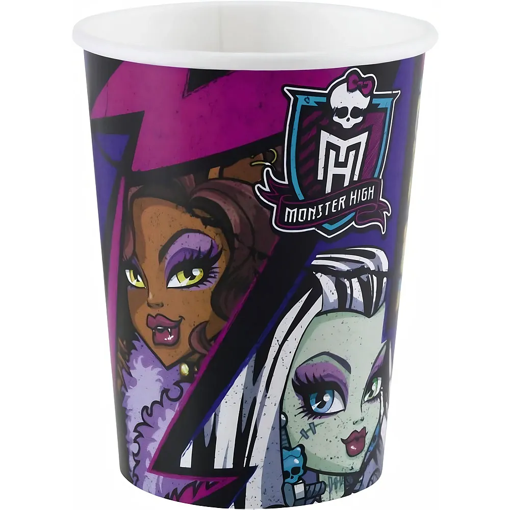 Amscan Monster High Paper Cups 250 ml - 8 Pieces