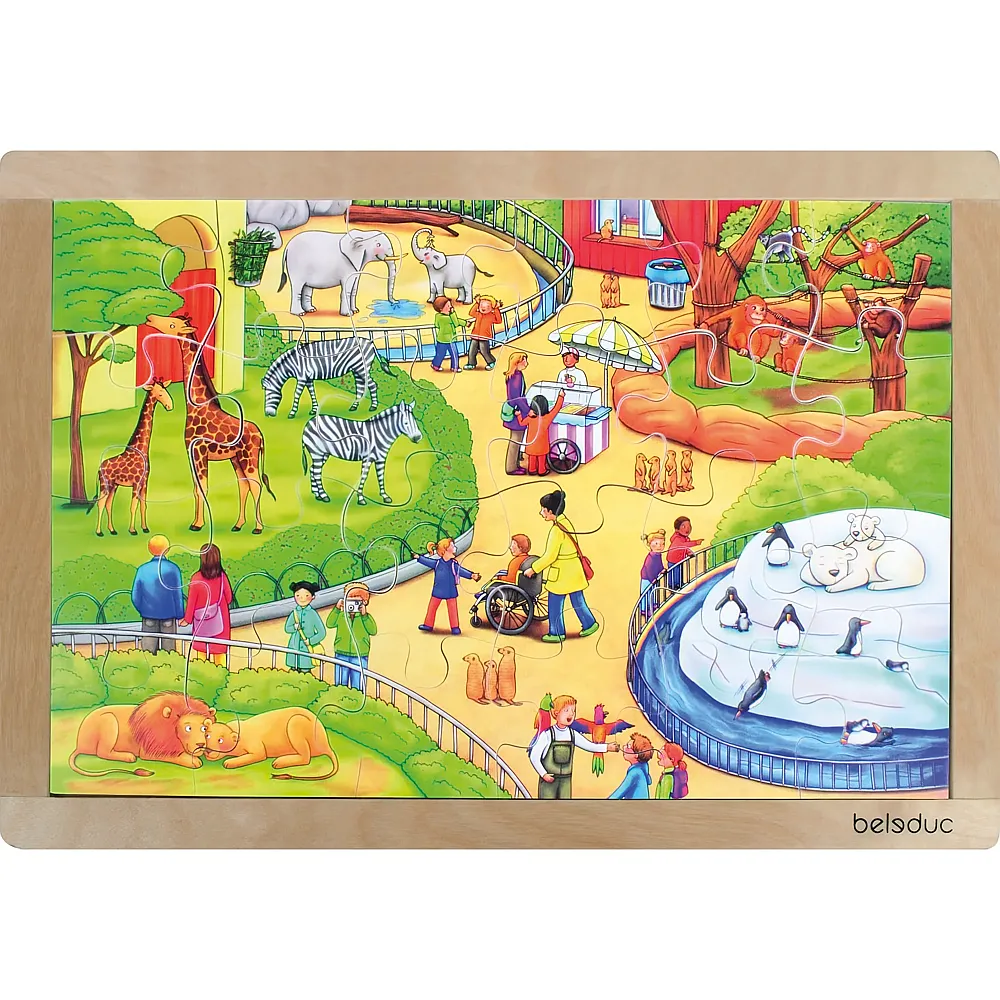 Beleduc Rahmenpuzzle Tierpark