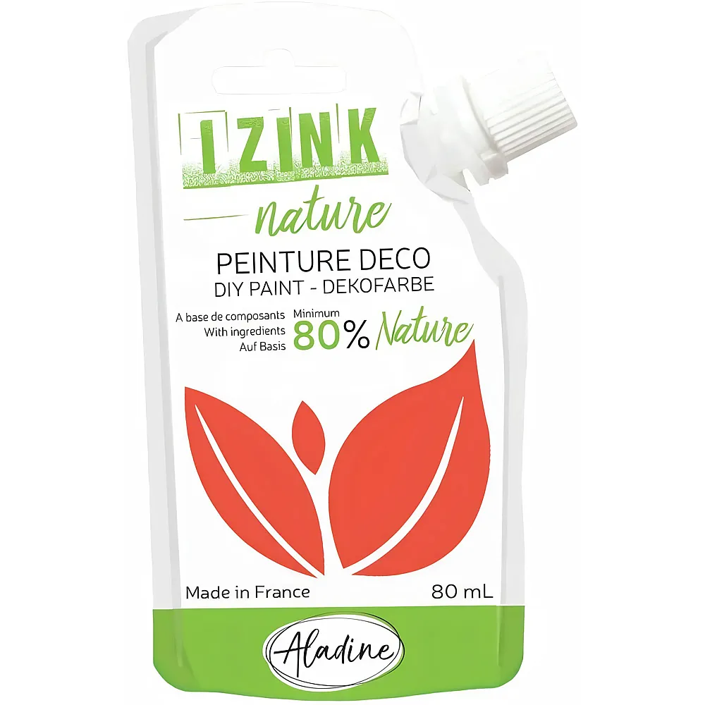 meinspielzeug - Aladine Izink Izink Deko Naturmalfarbe Orange 80ml | Farbe & Kreide