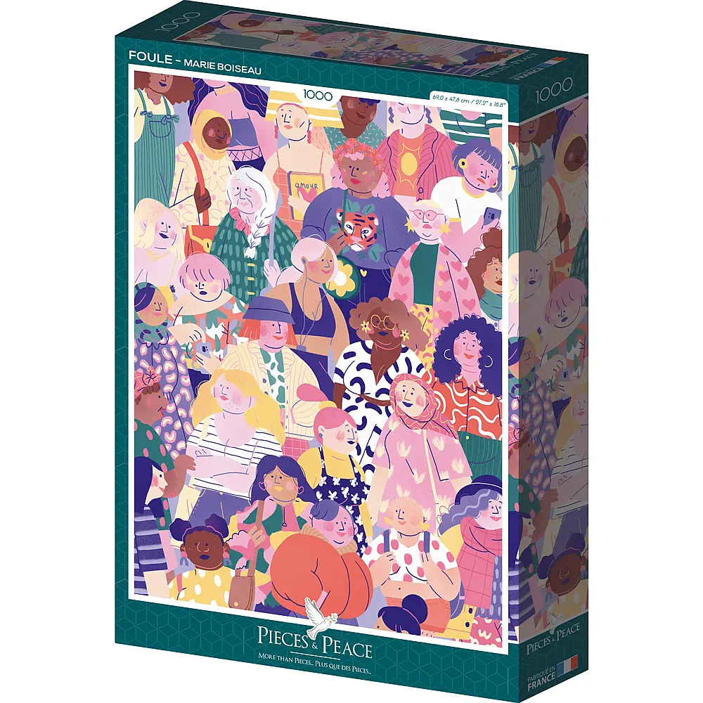 Pieces & Peace Puzzle Marie Boiseau Foule - 1000 Teile