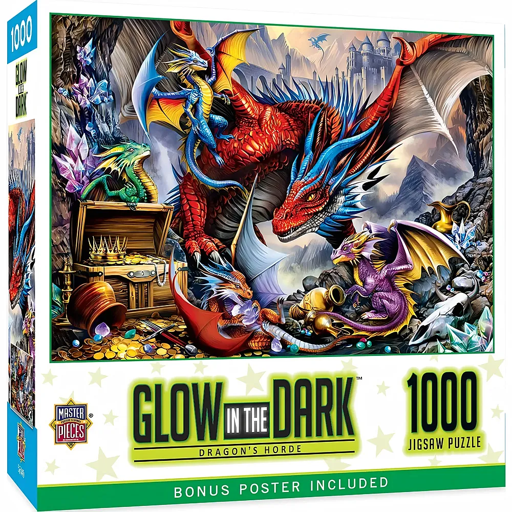 Master Pieces Puzzle Glow in the Dark Schatz des Drachen - 1000 Teile