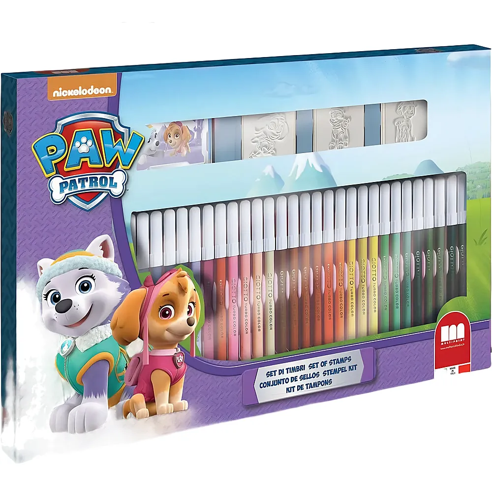 Multiprint Paw Patrol Skye Malset mit Stempel - 41 Teile