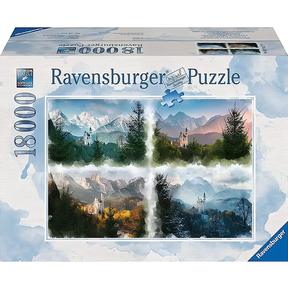 Ravensburger Puzzle Mrchenschloss in 4 Jahreszeiten 18000Teile