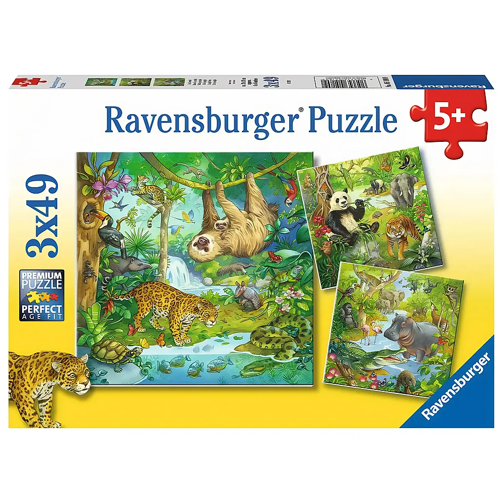 Ravensburger Puzzle Im Urwald 3x49