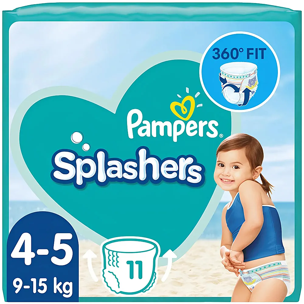 Pampers Splashers Schwimmwindeln Gr.4-5 11Stck | Wickeln