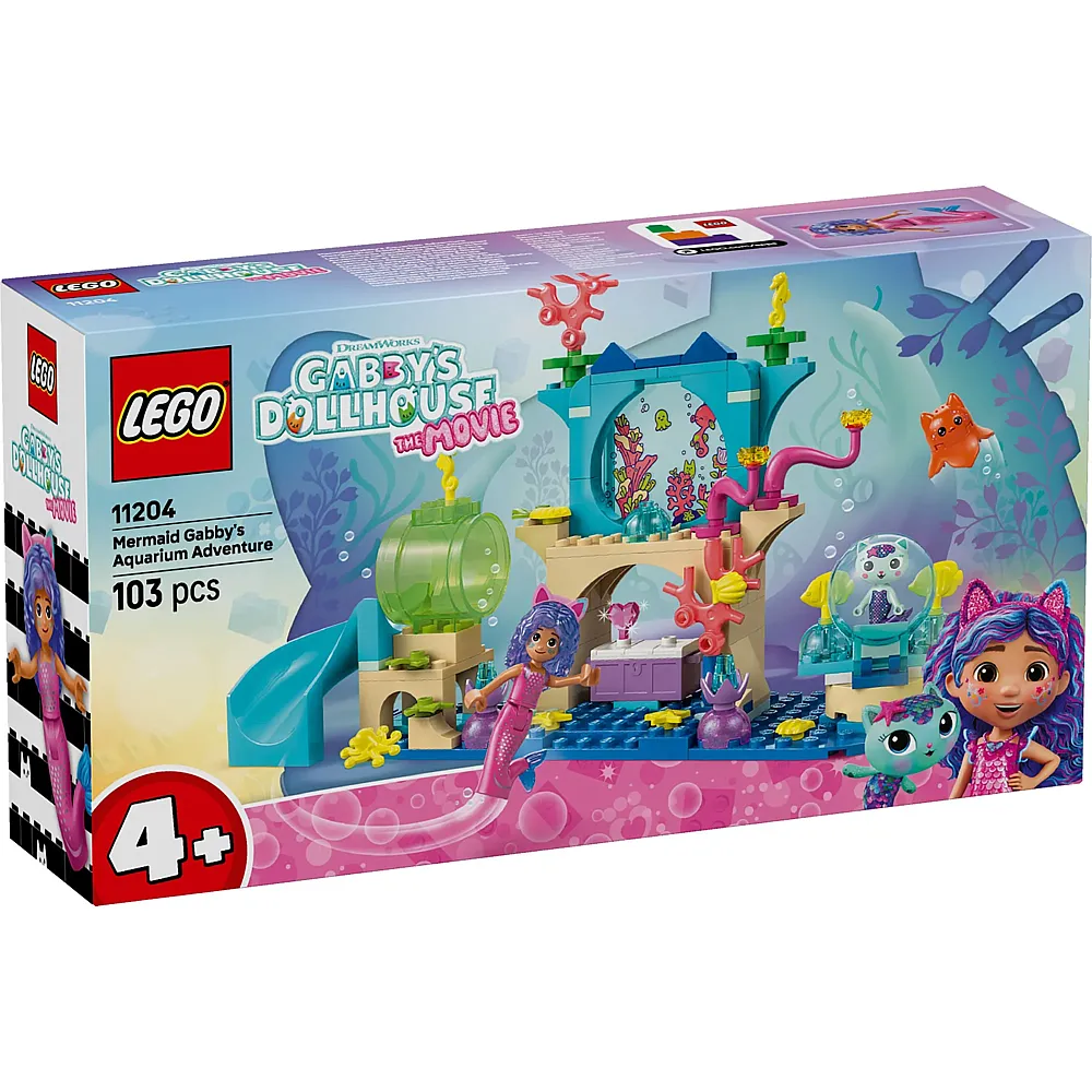 LEGO Gabby's Dollhouse Meerjungfrau Gabbys Aquarium Abenteuer 11204