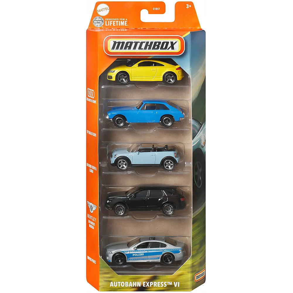 Matchbox 5er Geschenkset Autobahn Express VI - 1:64