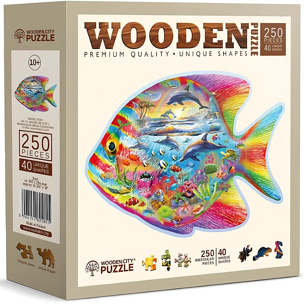 Wooden City Puzzle Magic Fish L 250Teile