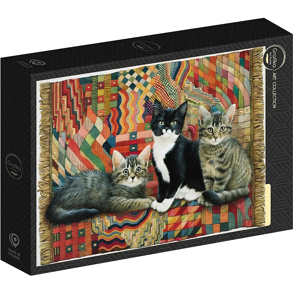 Grafika Puzzle Art Collection Christie, Posky and Zelly on a Deco rug 1000Teile
