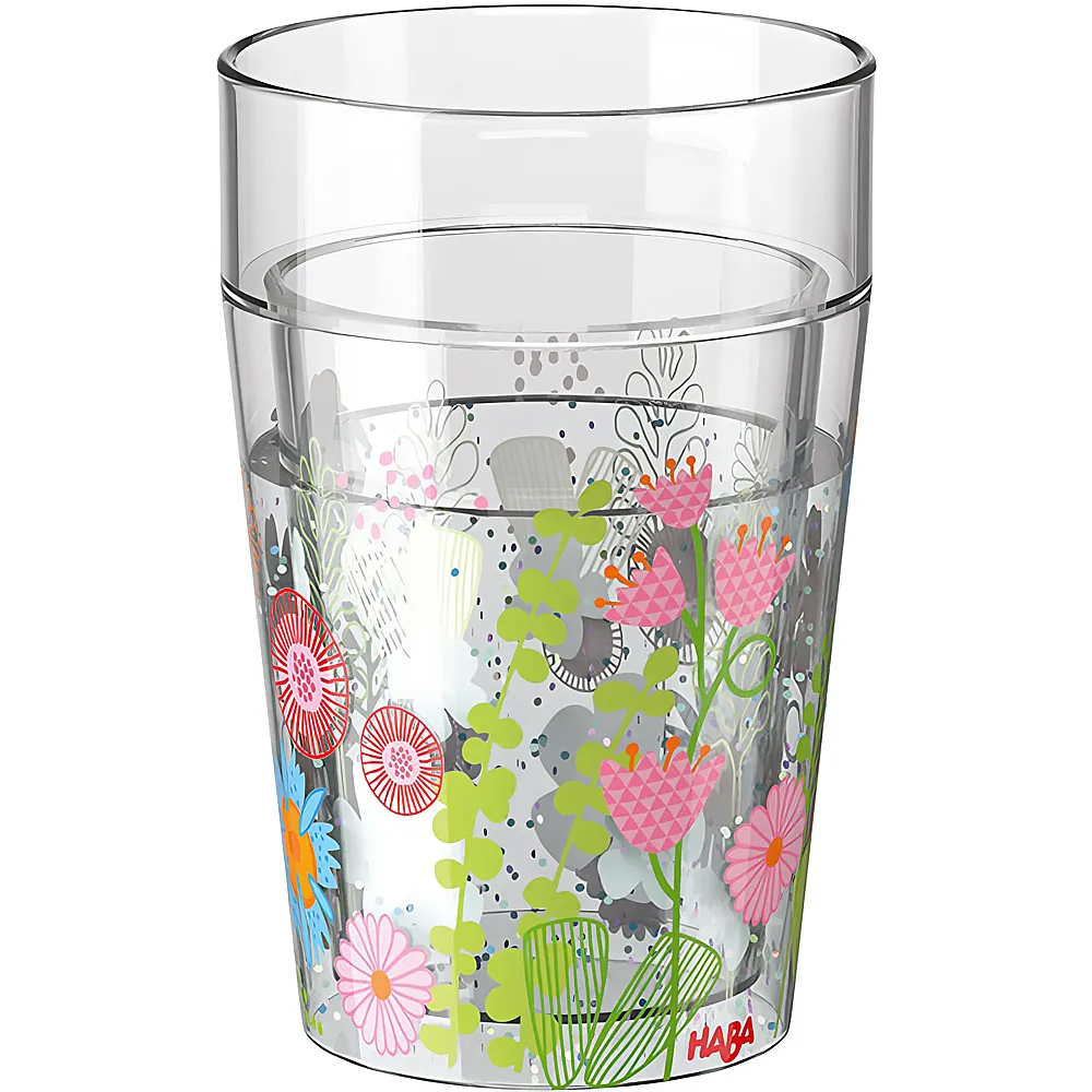 HABA Glitzerbecher Blumen - Essen & Trinken