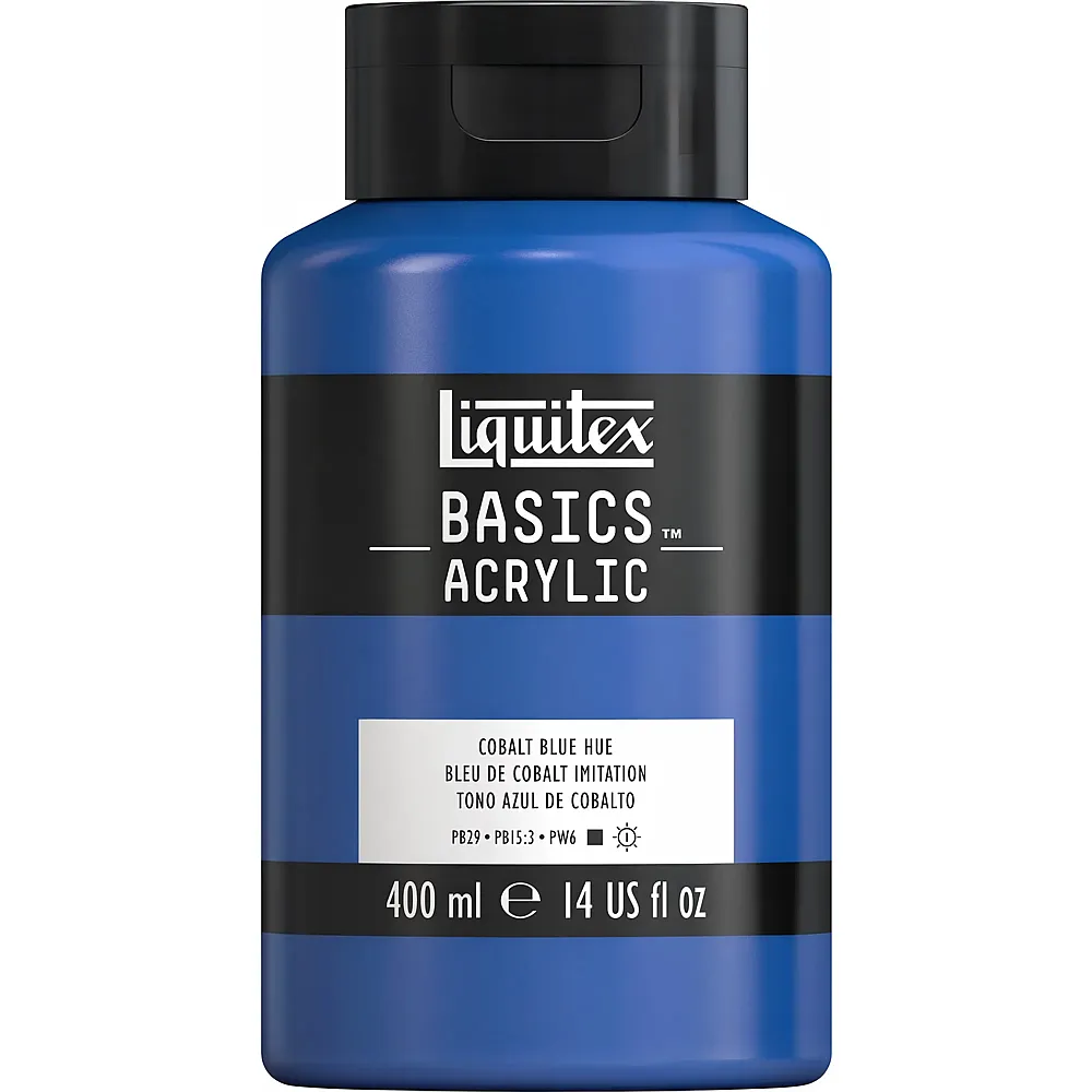 Liquitex Lqx Basics Acrylfarbe 400ml Flasche Kobaltblau Farbton