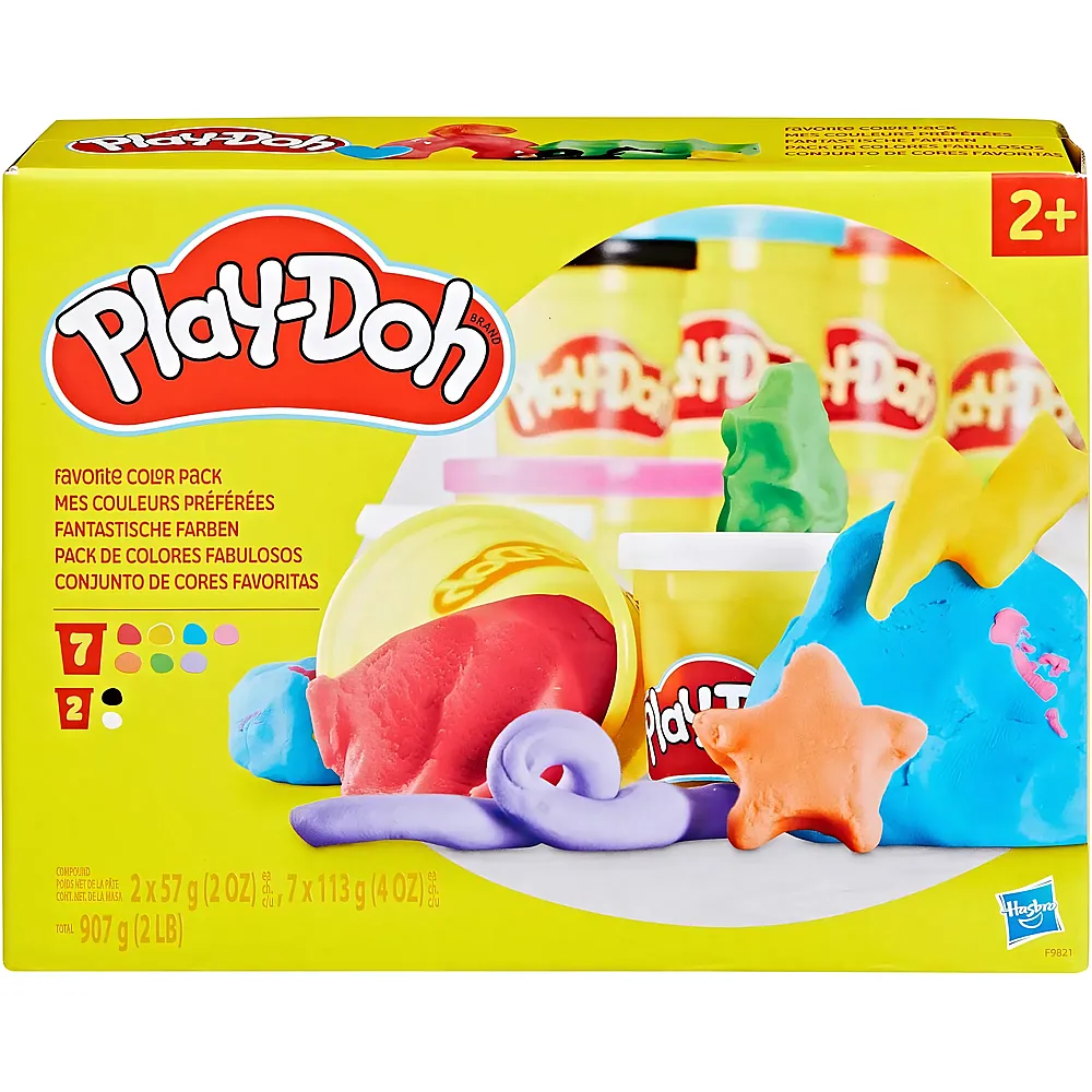 Play-Doh Classic Fantastische Farben mit 9 Dosen