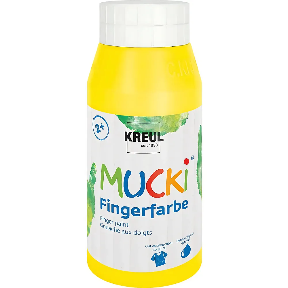 Kreul Mucki Fingerfarbe Gelb 750ml
