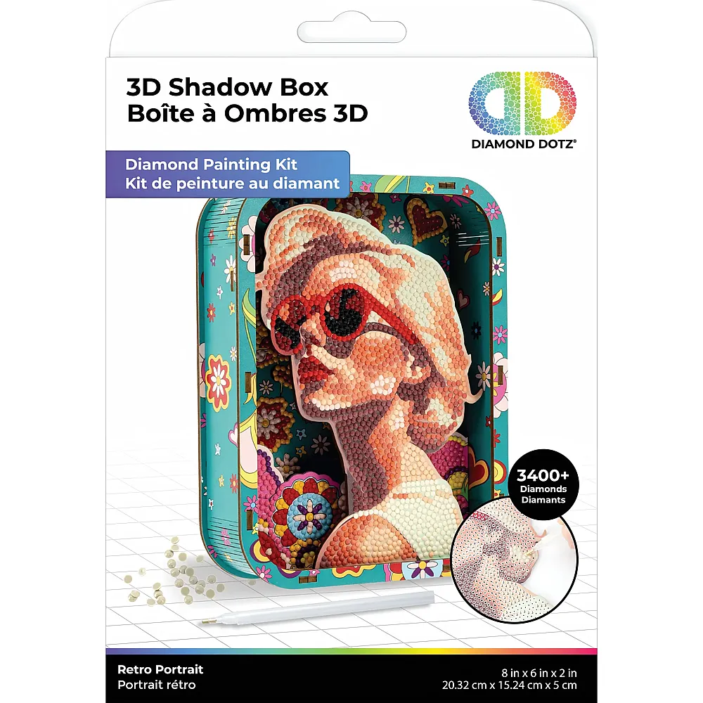 Diamond Dotz Diamond Painting Box Retro Portrait