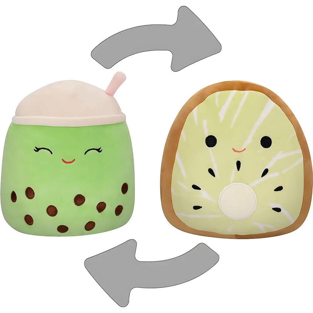 Squishmallows Pl�sch FlipAMallows Kachina Kiwi und Sevda Boba Drink - 20 cm