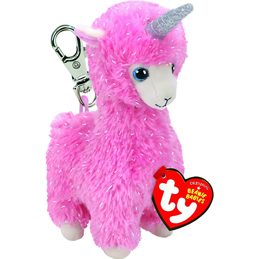 Ty Beanie Clips Schl�sselanh�nger Lana das Lama mit Horn - 10 cm - Accessoires