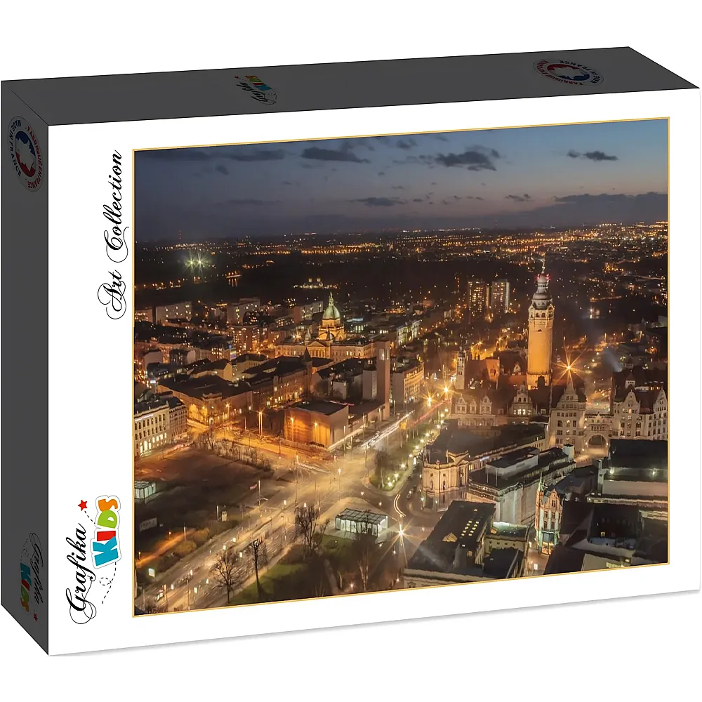 Grafika Puzzle Art Collection Deutschland Edition Grafika Kids Skyline, Leipzig, Germany - 12 Teile