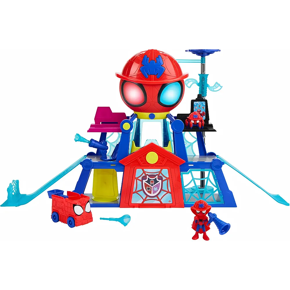 Hasbro Spiderman Spidey und Seine Super-Freunde Rescue-Webs Web-Quartier Spielset mit Action-Figur