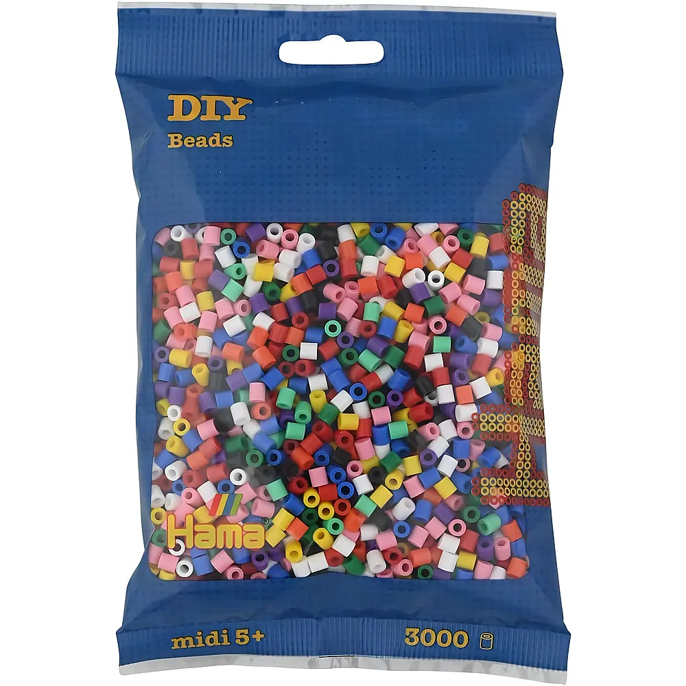 Hama Midi B�gelperlen 201-00 Farbmix - 3000 Teile