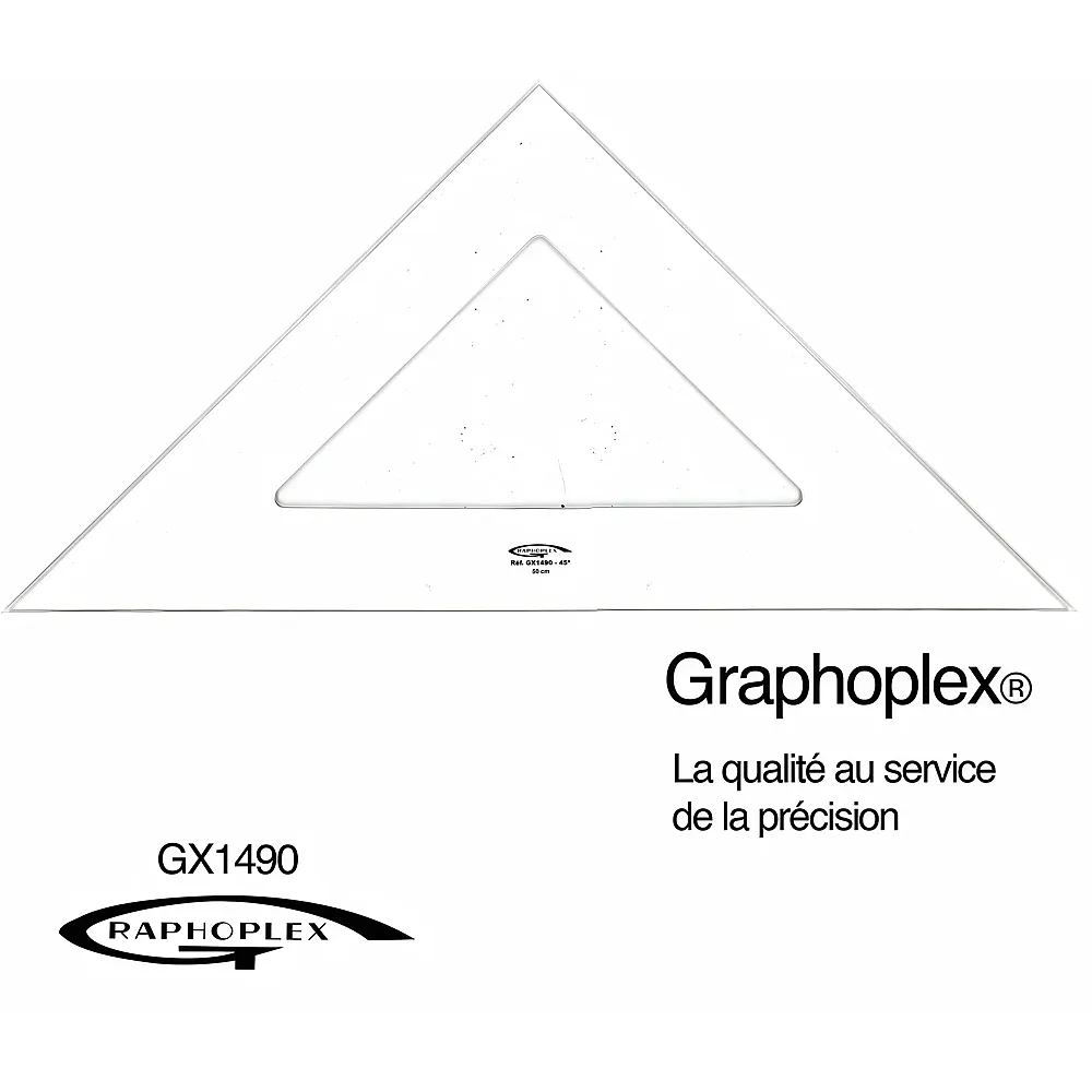OZ International Equerre 45� 3 Bords Antitaches 50cm - Suche