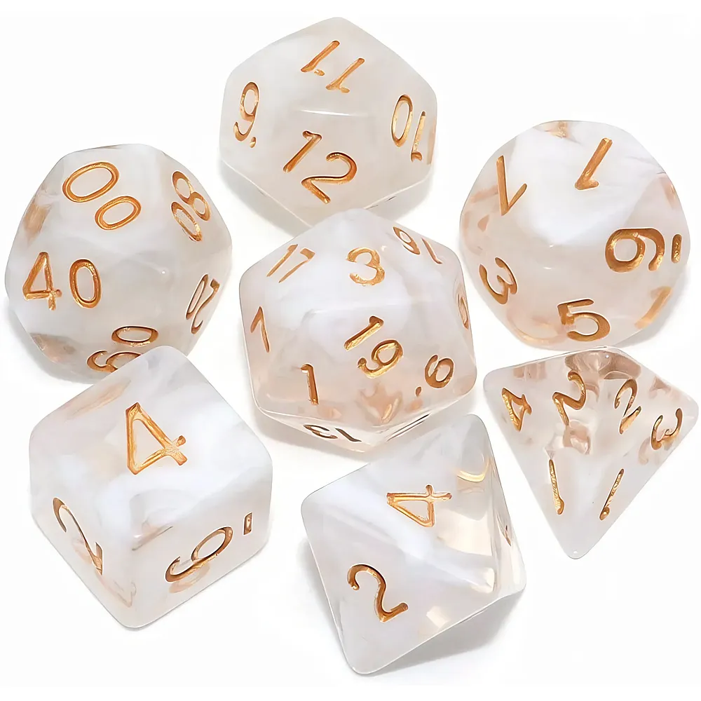 Creebuy D&D Polyedrische Rollenspiel-W�rfel Weisse Wolke - 7 Teile Dungeons & Dragons | Kennerspiele