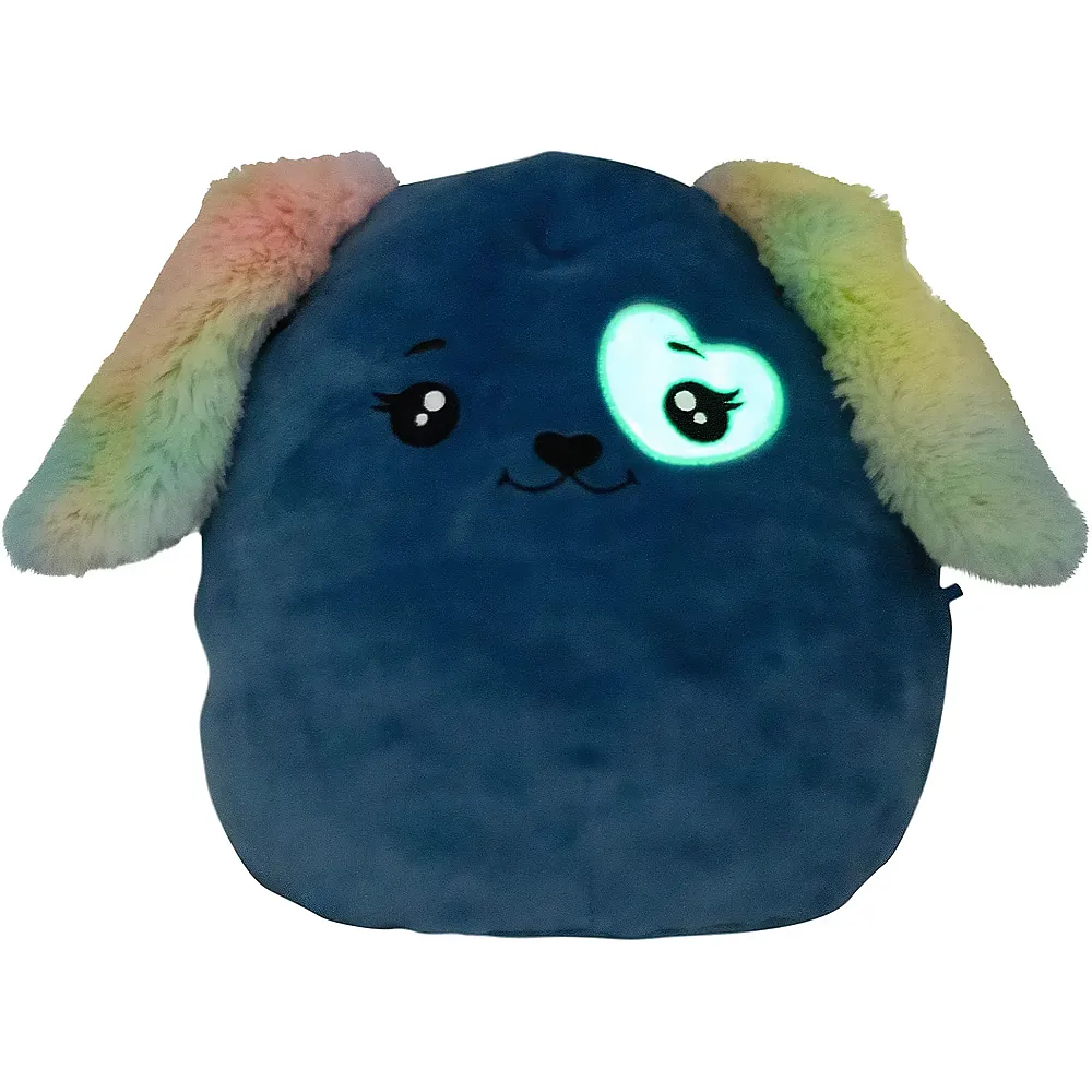 Depesche Ylvi Swoppies Hund mit Leuchteffekt Dunkelblau 30cm