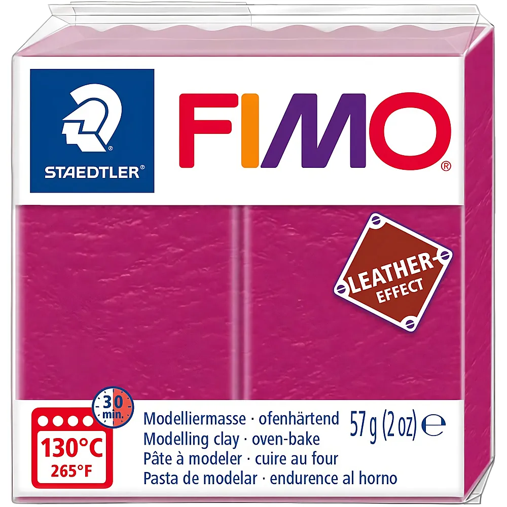 Fimo Leather-Effect Modelliermasse Beere - 57 g - Kneten & Formen