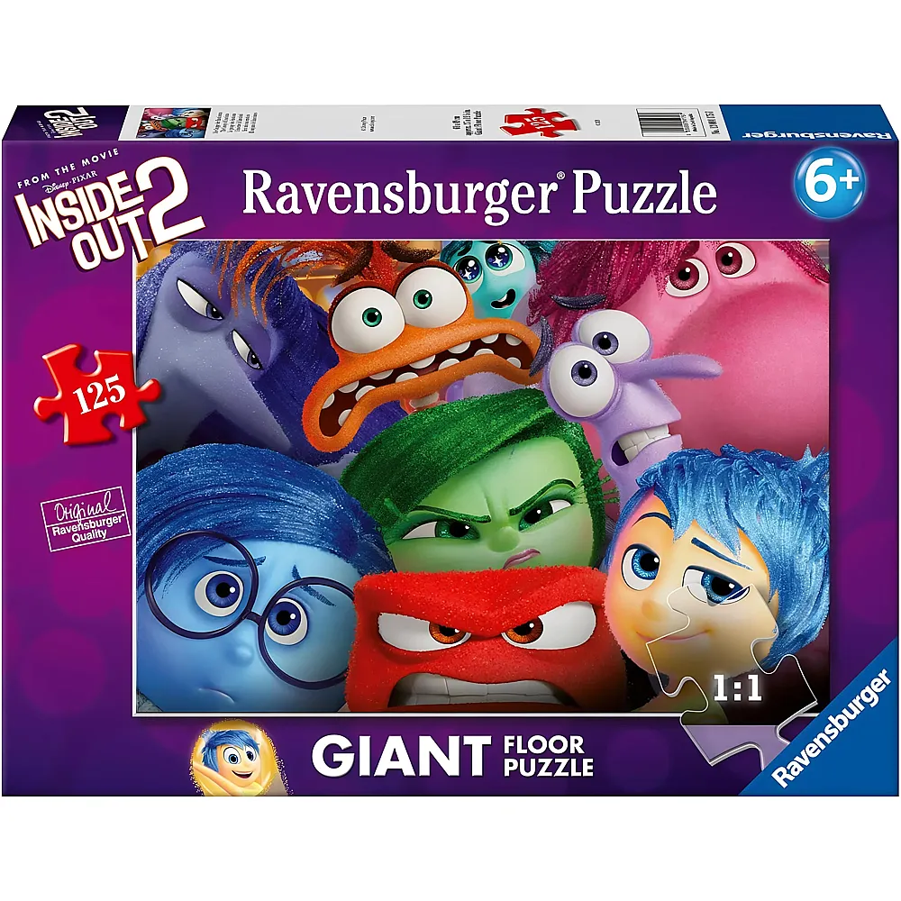meinspielzeug - Ravensburger Puzzle Giant Floor Disney Inside Out 2 125Teile | Puzzle 105-300 Teile