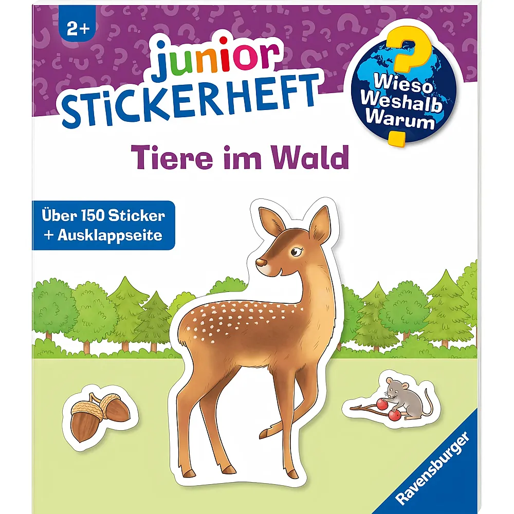 Ravensburger Wieso Weshalb Warum junior Stickerheft Tiere im Wald
