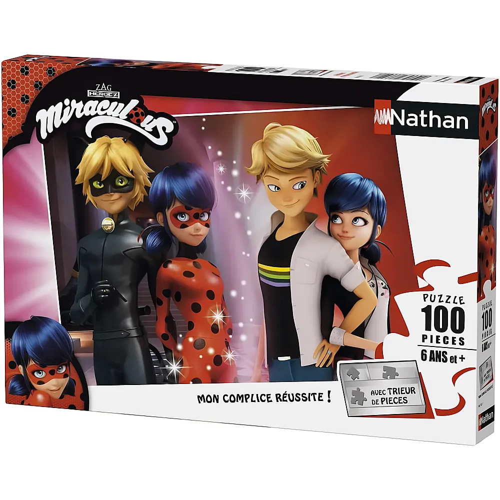 Nathan Puzzle Miraculous - Lady Bug 100Teile