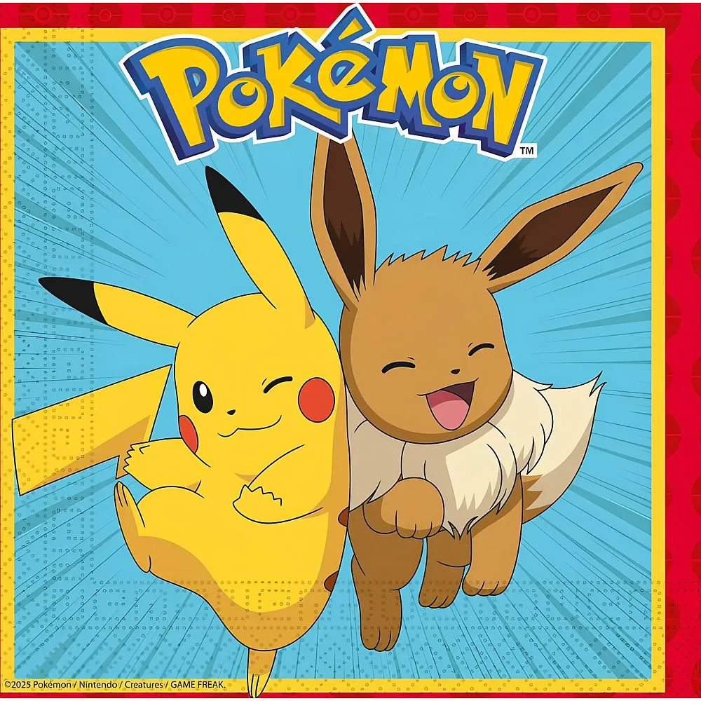 Procos 20 Servietten Pokemon 33 x 33cm - Suche