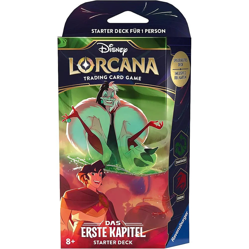 Ravensburger Disney Lorcana Das Erste Kapitel - Starter Deck Smaragd und Rubin - Deutsch