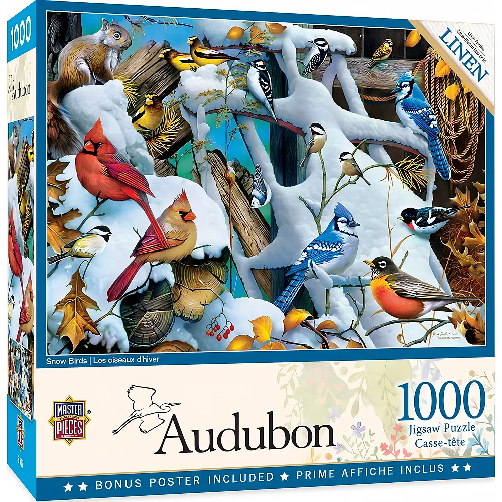 Master Pieces Puzzle Audubon Schneev�gel 1000Teile