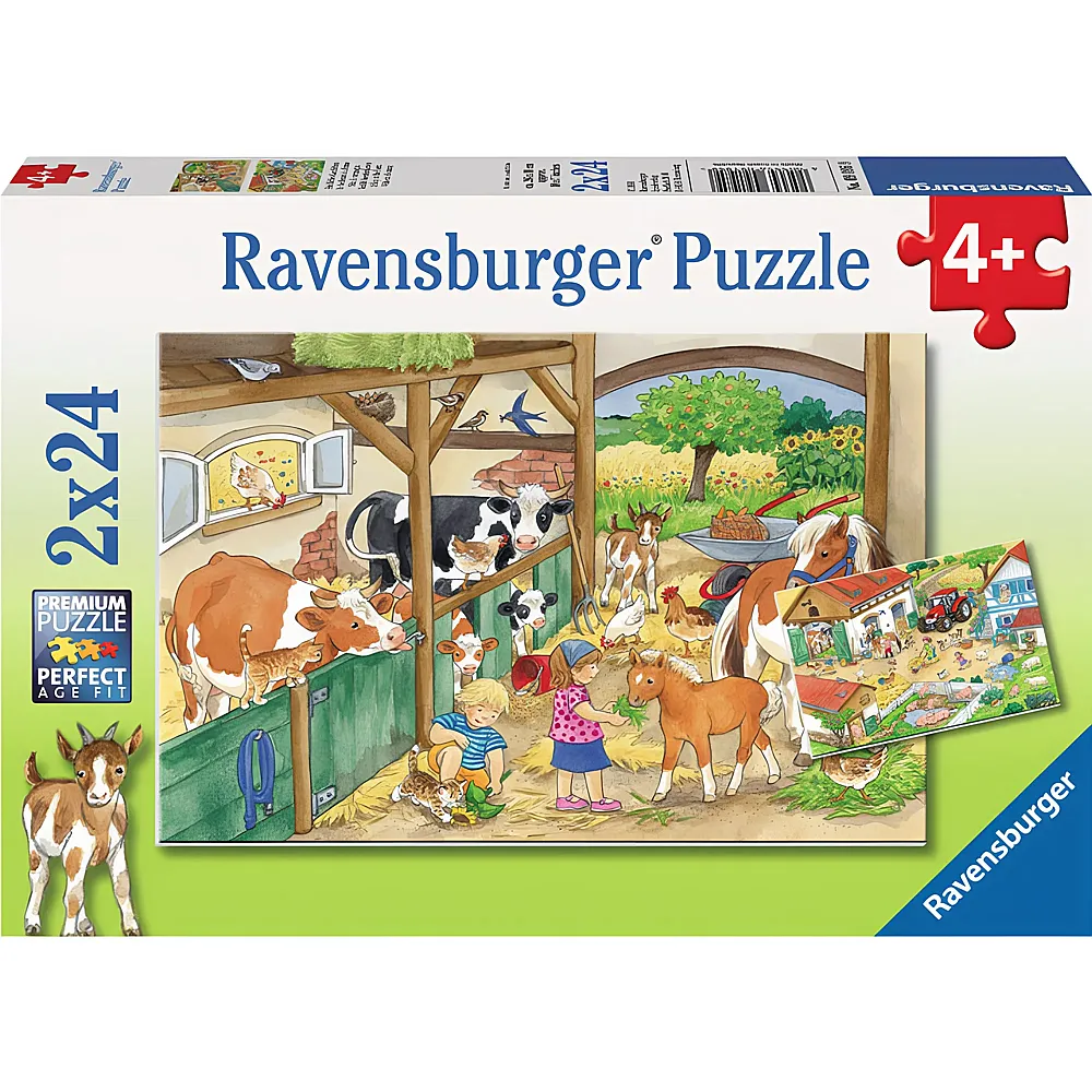 Ravensburger Puzzle Frhliches Landleben 2x24