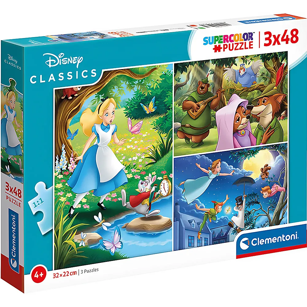 Clementoni Puzzle Supercolor Disney Classics 3x48