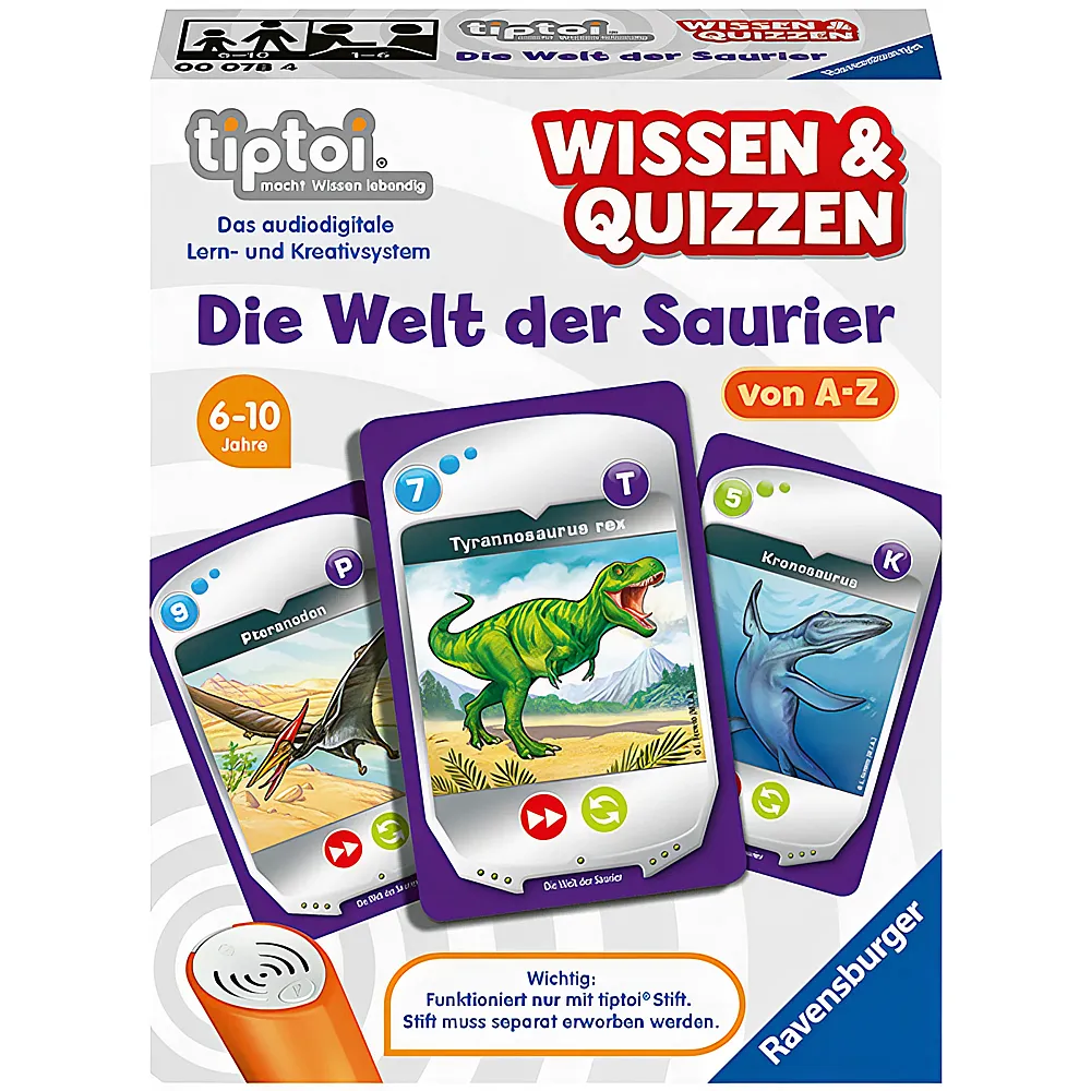 Ravensburger tiptoi Wissen & Quizzen Welt der Saurier