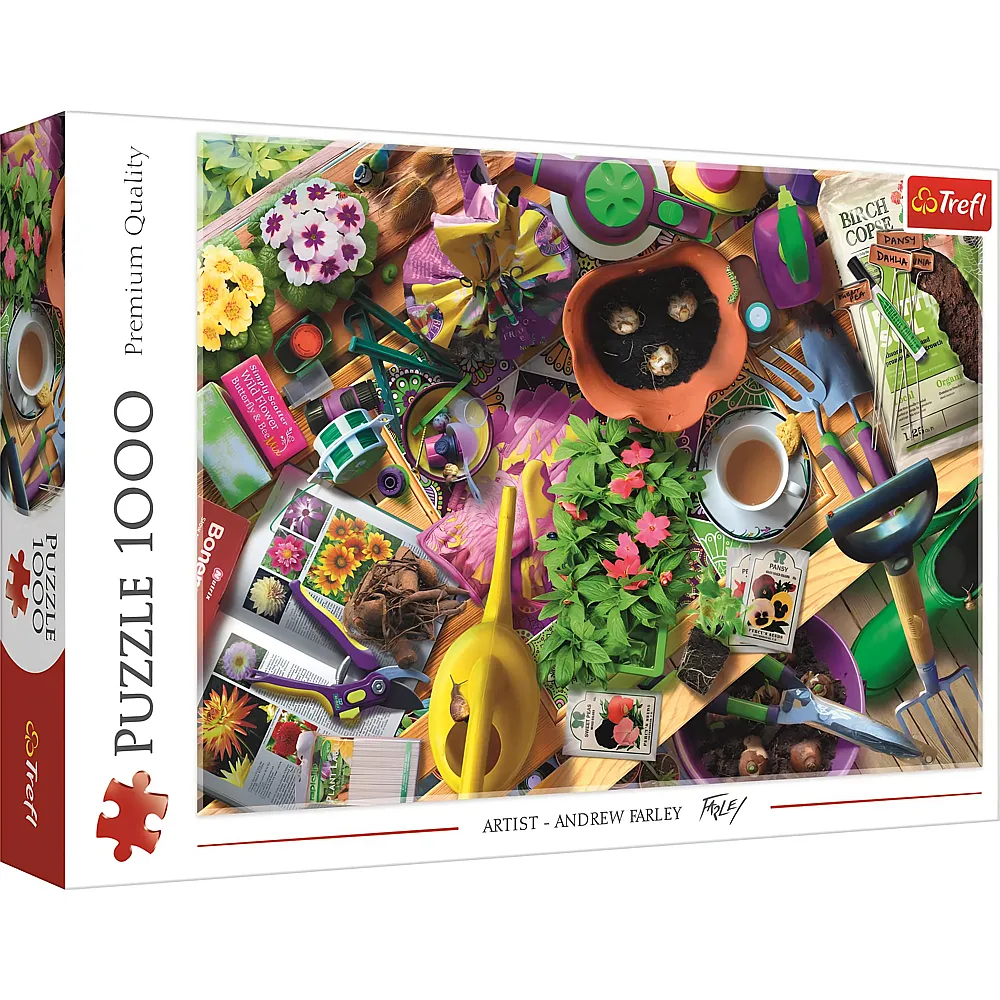 Trefl Puzzle Den Garten aufr�umen - 1000 Teile