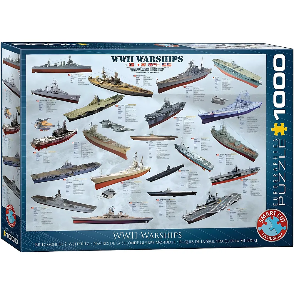 Eurographics Puzzle Kriegsschiffe des 2. Weltkrieges - 1000 Teile - Puzzle 1000 Teile