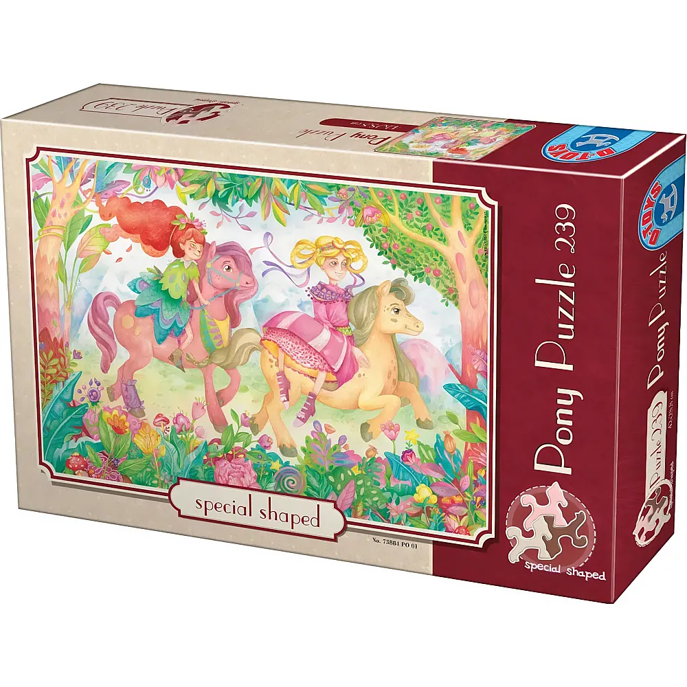 DToys 2 Girls Riding Ponies - 239 Teile