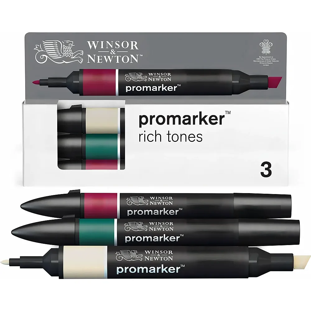 Winsor & Newton Promarker 3er Set Reichhaltige T�ne