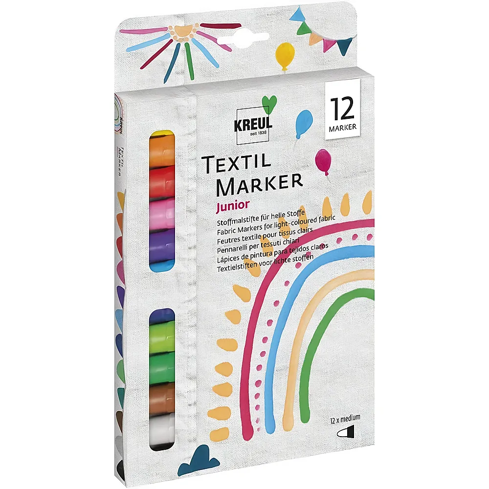 Kreul JAVANA TEXTIL Stoffmalstift 12er Set