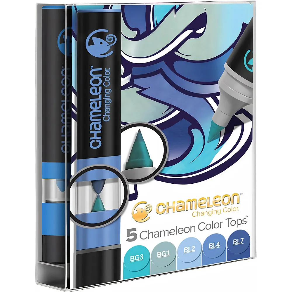 Chameleon 5-pen Tops Blue Tones Set