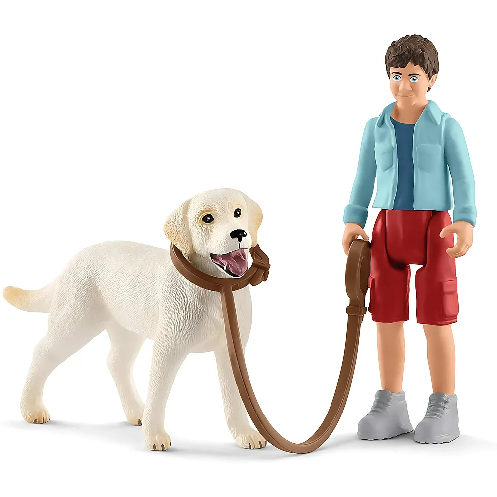 Schleich Farm World Spaziergang mit Labrador Retriever