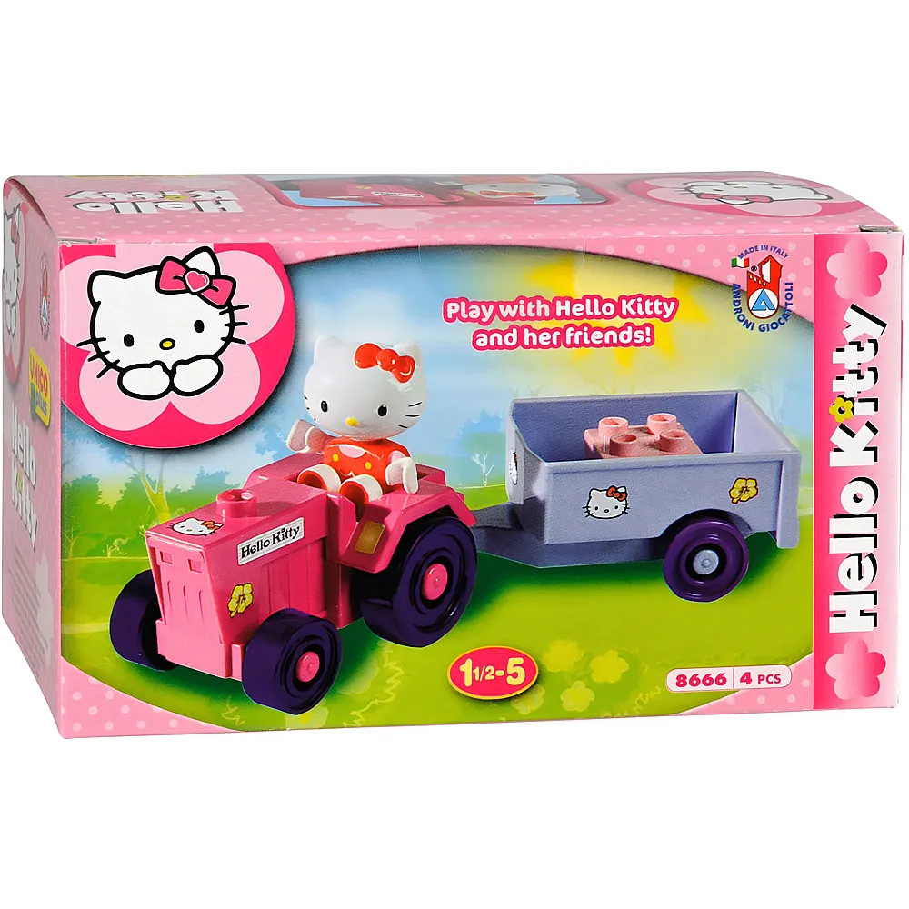 Androni Hello Kitty Traktor 4Teile | Klemmbausteine