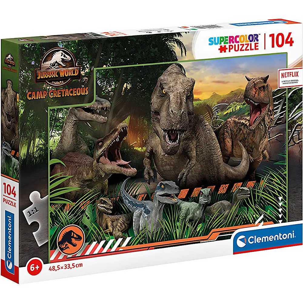 Clementoni Puzzle Supercolor Jurassic World Camp Cretaceous 2 104Teile ...