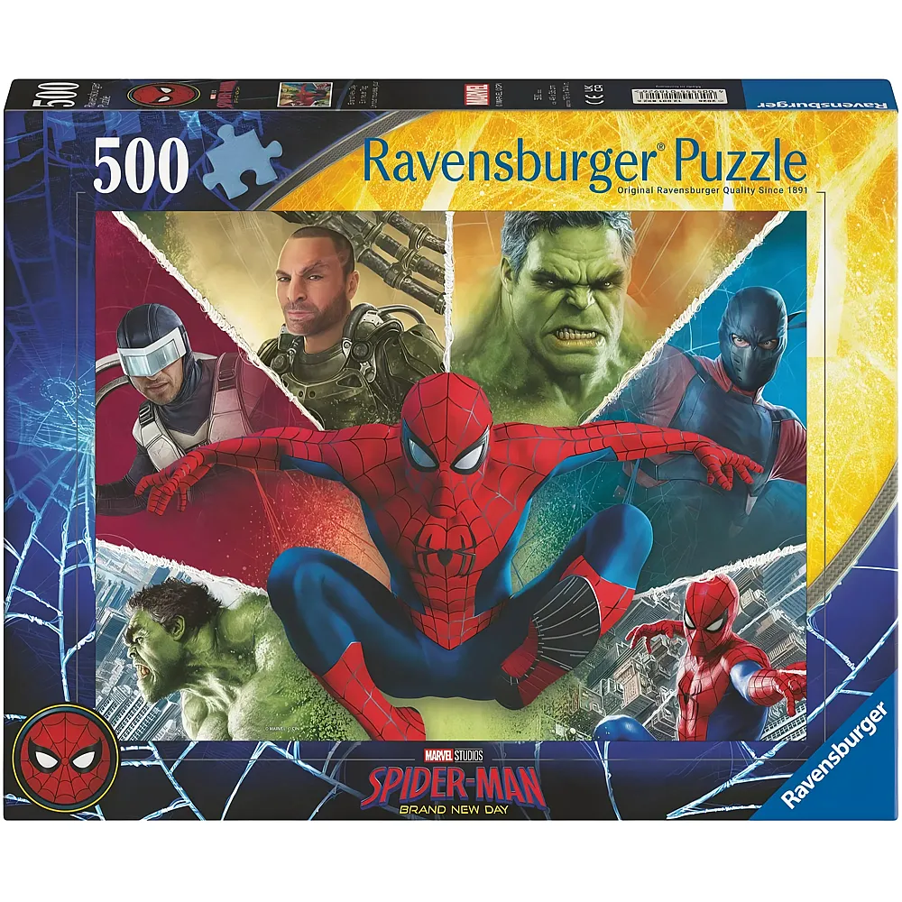 Ravensburger Puzzle Spiderman Brand New Day Movie - 500 Teile